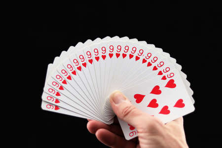 An incredible card handの写真素材