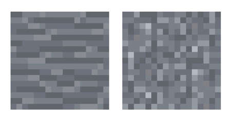 Texture for platformers pixel art vector - stone and gravel patternのイラスト素材