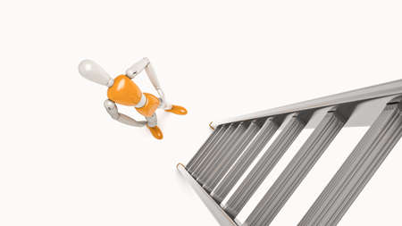 Person facing a challenge or opportunityの写真素材