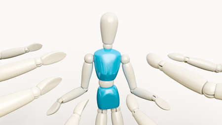 Concept  Team pointing at personの写真素材