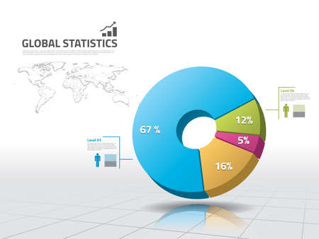 Pie chart: business statisticsの写真素材
