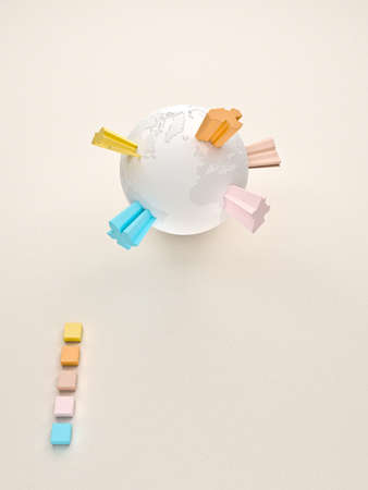 Global statistics for business reports and presentationsの写真素材