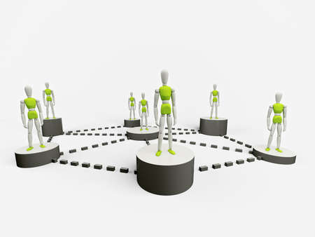 Concept of people networking via social mediaの写真素材