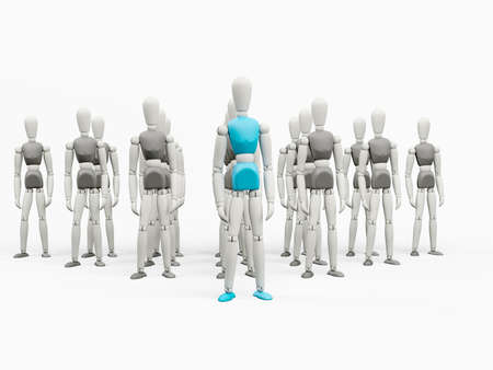 People working together as a team following a leader - sports, business, public serviceの写真素材