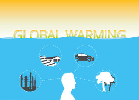 Rising sea levels due to man made global warmingの写真素材