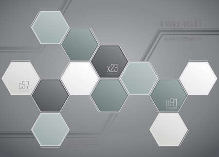 Futuristic molecular technology structure and background