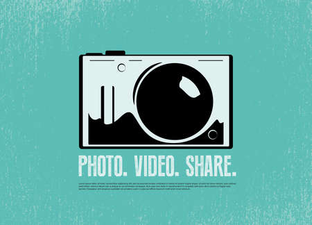 Photo camera vector silhouette icon designの写真素材