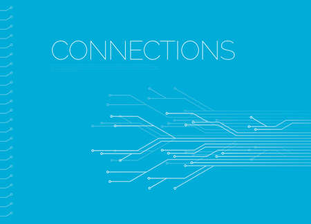 Digital connection network vector design on blue background