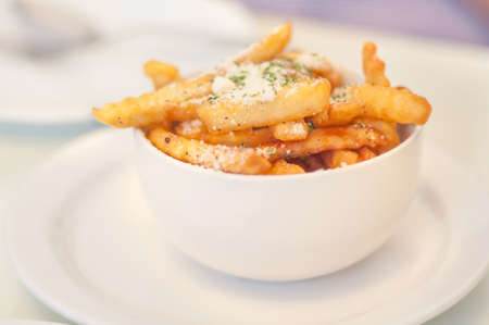 A bowl of French Fries の写真素材