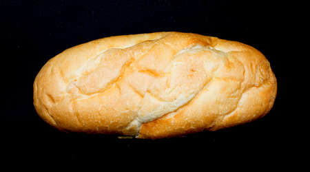 Bread on black background