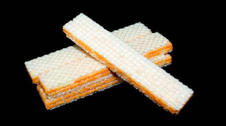 wafer on black background