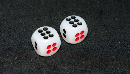 Dices on black background