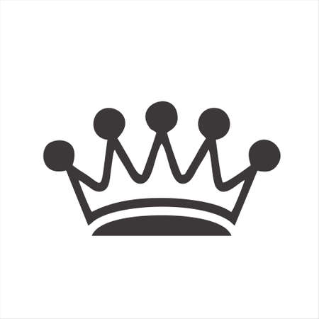 Crown Logo, Crown icon vector in modern flat style for web, graphic and mobile design. Crown icon vector isolated on white background. Crown icon vector illustration, editable stroke and EPS10.のイラスト素材