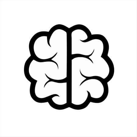 brain icon isolated on white background from human mind collection. brain icon trendy and modern brain symbol for logo, web, app, UI.のイラスト素材