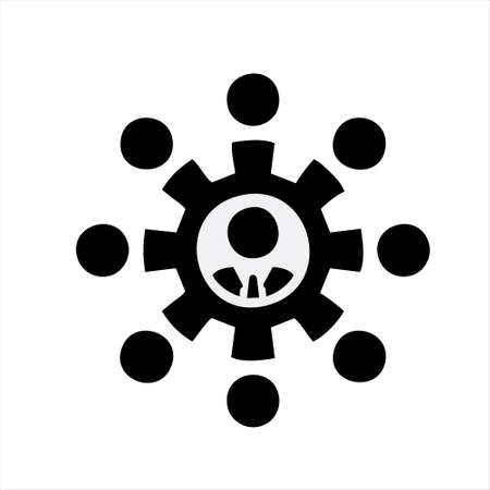 People network icon isolated on white background. People network icon in trendy design style. People network vector icon modern and simple flat symbol for web site, mobile, logo, app, UI.のイラスト素材
