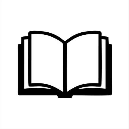 Open book icon isolated on white background, Book icon vector design concept, Book vector icon modern and simple flat symbol for web site, mobile, logo, app, template, businessのイラスト素材