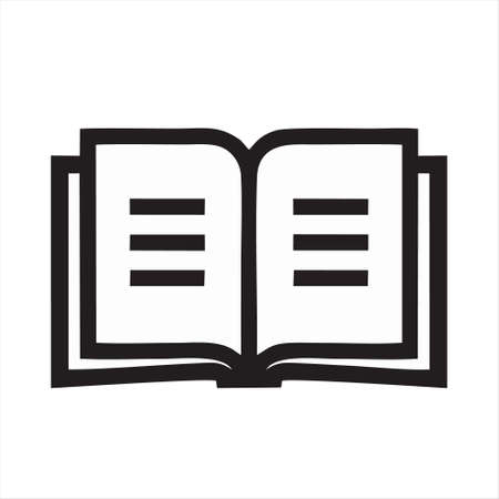 Open book icon isolated on white background, Book icon vector design concept, Book vector icon modern and simple flat symbol for web site, mobile, logo, app, template, businessのイラスト素材