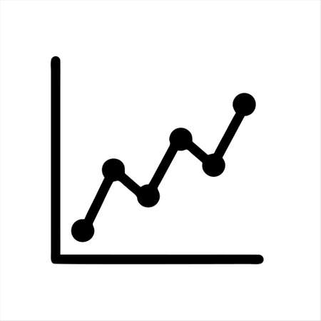 Profit growing icon. Isolated vector icon. Progress bar. Growing graph icon graph sign. Chart increase profit. Growth success arrow icon. EPS 10のイラスト素材