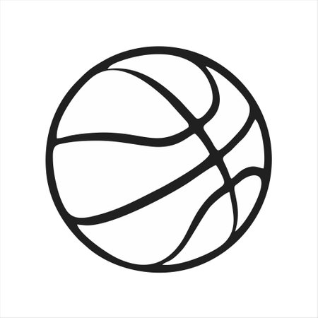 Basketball ball icon. Sport symbol isolated on white background. Vector illustrationのイラスト素材