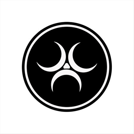 biohazard icon vector. biohazard sign. biohazard symbol.のイラスト素材