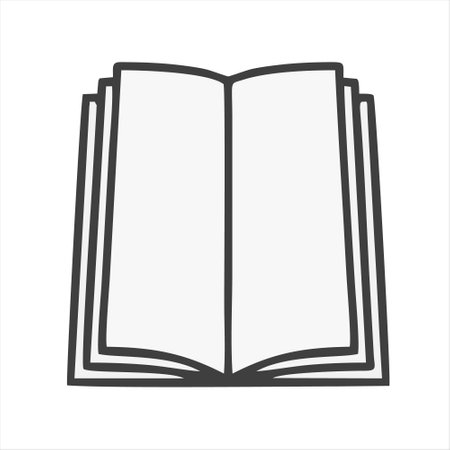 Open book line icon. Outline illustration of open book vector icon for web designのイラスト素材
