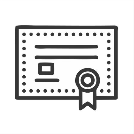 Diploma line icon isolated on white. Vector illustration. Eps 10.のイラスト素材