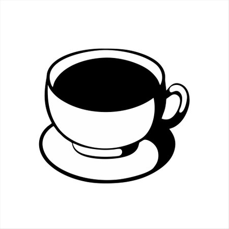 Coffee cup doodle icon. Hand drawn vector illustration.のイラスト素材