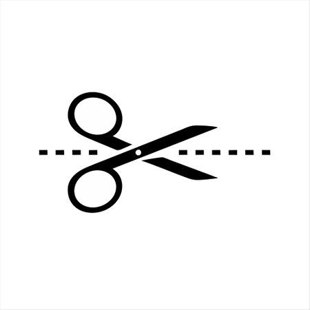 Scissors icon isolated on white background. Vector illustration. Eps 10.のイラスト素材