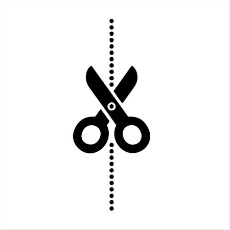 Scissors icon isolated on white background. Flat design. Vector illustrationのイラスト素材
