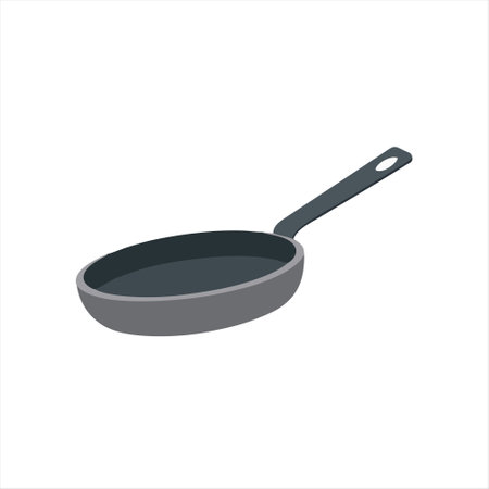 Frying pan. Isolated on white background. Vector illustration.のイラスト素材