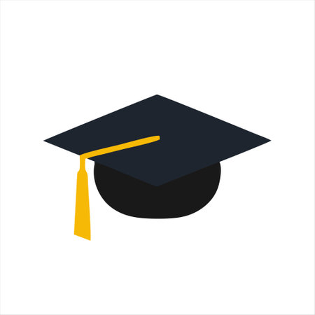 Graduation cap icon isolated on white background. Graduation cap vector iconのイラスト素材