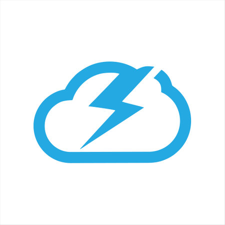 cloud thunderbolt vector icon illustration design template - vector graphic designのイラスト素材