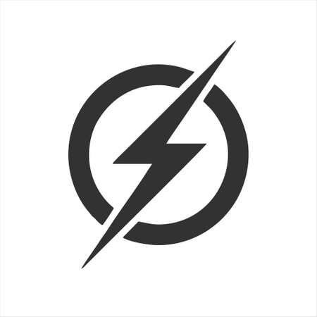 Lightning  vector icon design template. Power energy symbol. Vector illustrationのイラスト素材