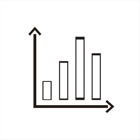 Chart icon vector. Graph symbol for your web site design, , app, UI. Vector illustrationのイラスト素材