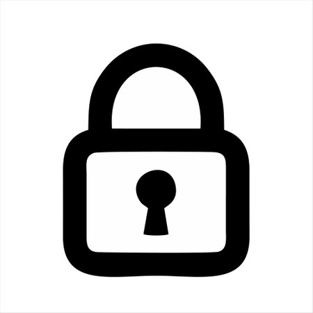 Padlock icon isolated on white background. Vector illustration. Eps 10.のイラスト素材