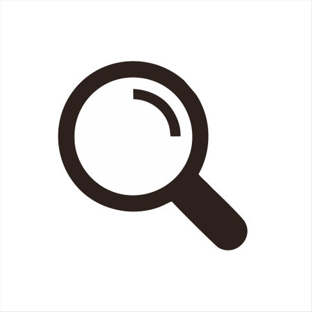 magnifying glass icon, vector magnifying glass icon, magnifying glass iconのイラスト素材