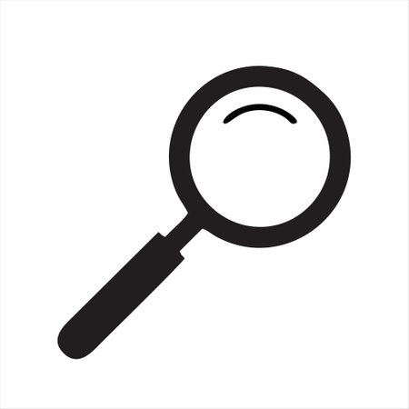 Magnifying glass icon. Magnifying glass icon. Vector illustration.のイラスト素材