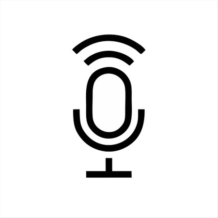 Microphone icon, vector illustration. Flat design style eps 10のイラスト素材