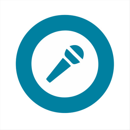 Microphone icon. Vector illustration. Flat design style. EPS 10のイラスト素材