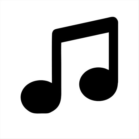 Music note icon. Music symbol. Vector illustration on white background.のイラスト素材