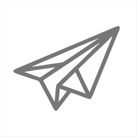 Paper plane icon isolated on white background. Vector illustration. Eps 10.のイラスト素材