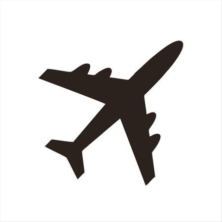 Airplane icon isolated on white background. Airplane icon vector.のイラスト素材