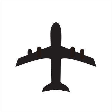 Airplane icon isolated on white background. Vector illustration EPS 10.のイラスト素材