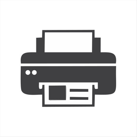 Printer icon. Vector illustration. Isolated on white background.のイラスト素材