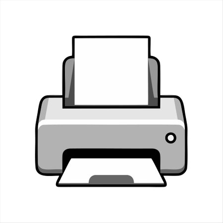 Printer icon isolated on white background. Printer vector illustration.のイラスト素材
