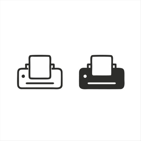 Printer icon vector. Printer icon vector. Printer vector iconのイラスト素材