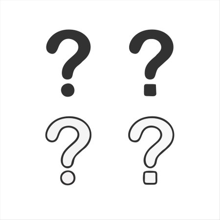 Question mark icon set. Question mark vector icon. Vector illustration.のイラスト素材