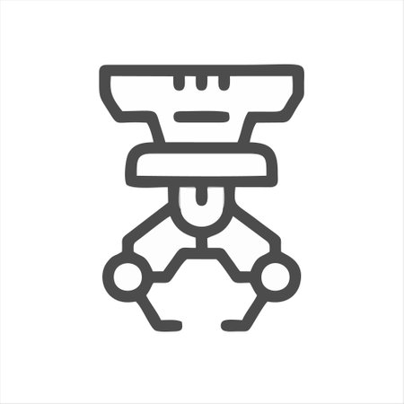 Robot vacuum cleaner line icon, outline vector sign, linear style pictogram isolated on white. Symbol, illustrationのイラスト素材