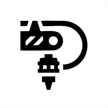 Drill icon on white background. Vector illustration in trendy flat style.のイラスト素材