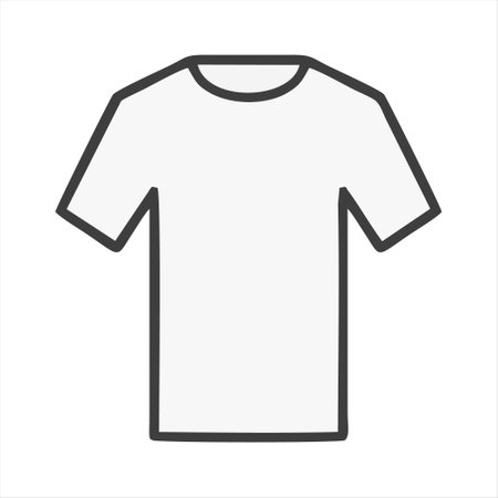 T-shirt line icon, vector graphics, a linear pattern on a white background, eps 10.のイラスト素材